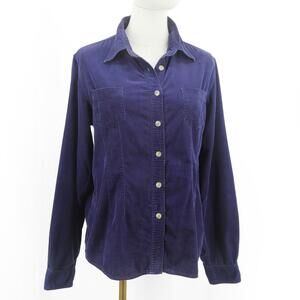 VTG Fargo Clothing & Supply Co. Women’s Navy Corduroy Long Sleeve Button Up